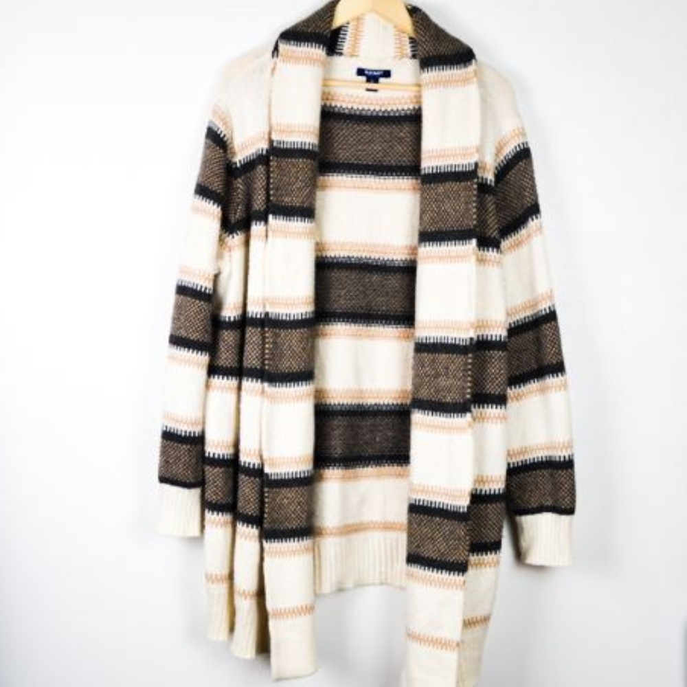 Neutral Striped Old Navy Cardigan